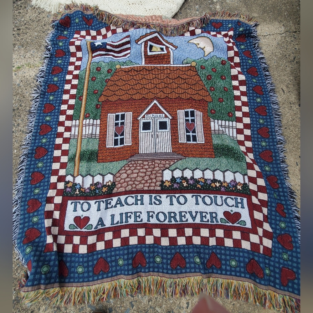 Classic Schoolhouse Woven Throw Blanket - Multicolor